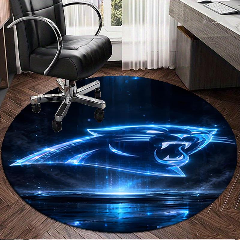Panthers Helmet Round Rug for Livingroom,Bedroom, Palyroom, Chair Rug, Area rug, Circle Carpet, Large Size Fan Christmas gift