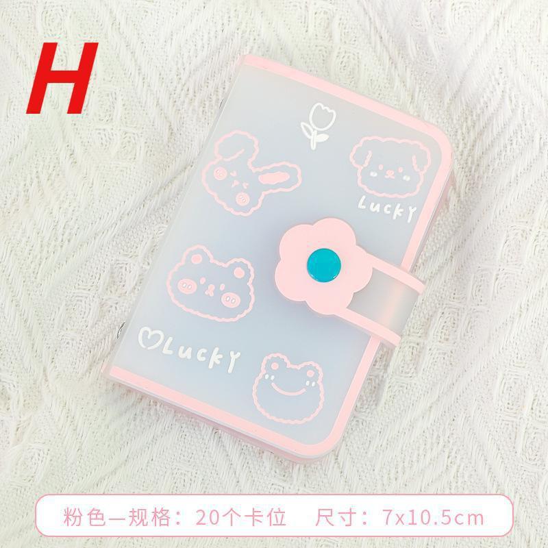 Mini Photo Album 20 Pockets 3 Inch PVC Photocard Holder Women ID Credit Card Binder Desk Accessories Organizer