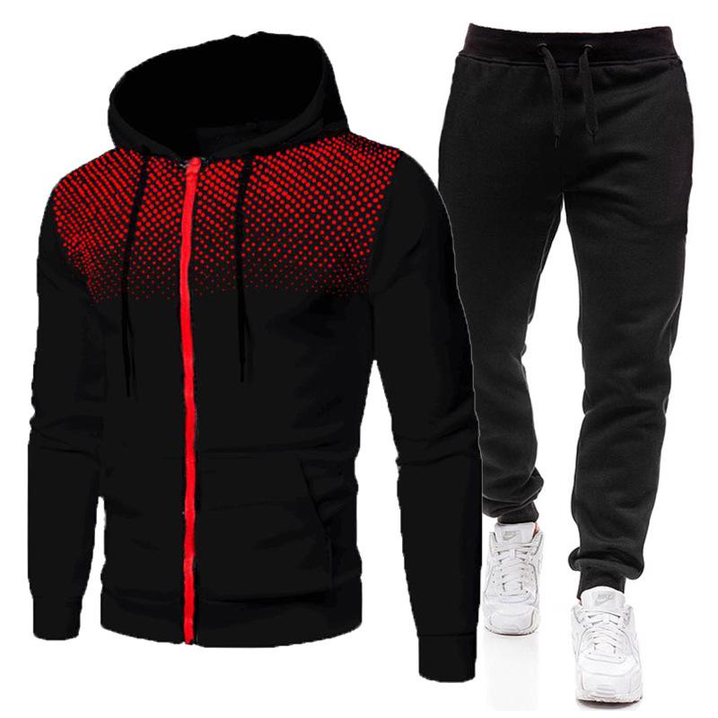 2026 Men's Autumn/Winter Sports Hoodie & Long Pants Set - Trendy and Cool Fitness Wear