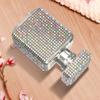 Press Type Glass Perfume Bottle Luxury Travel Spray Bottle Bling Shiny Spray Jars  Liquid Container