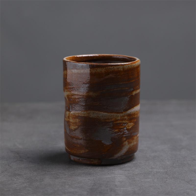 Ретро Керамическая чашка малой емкости Ручная работа Грубая керамика Чашка для эспрессо Кофейная чашка Чашка для завтрака Креативная винтажная чашка