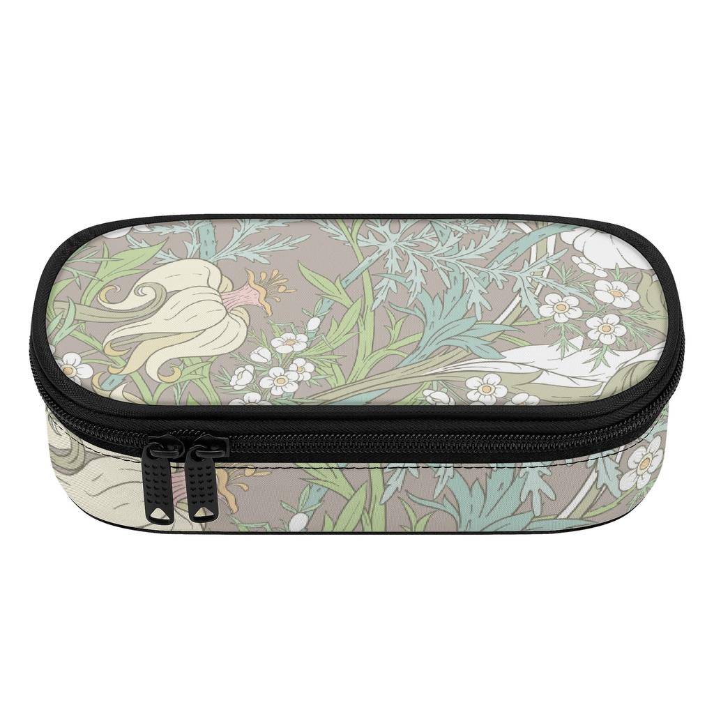 Pencil Case Lightweight Durable 300D Polyester Smooth Zipper with Main Compartment Mesh Pocket and Pen Slots for Classroom Use