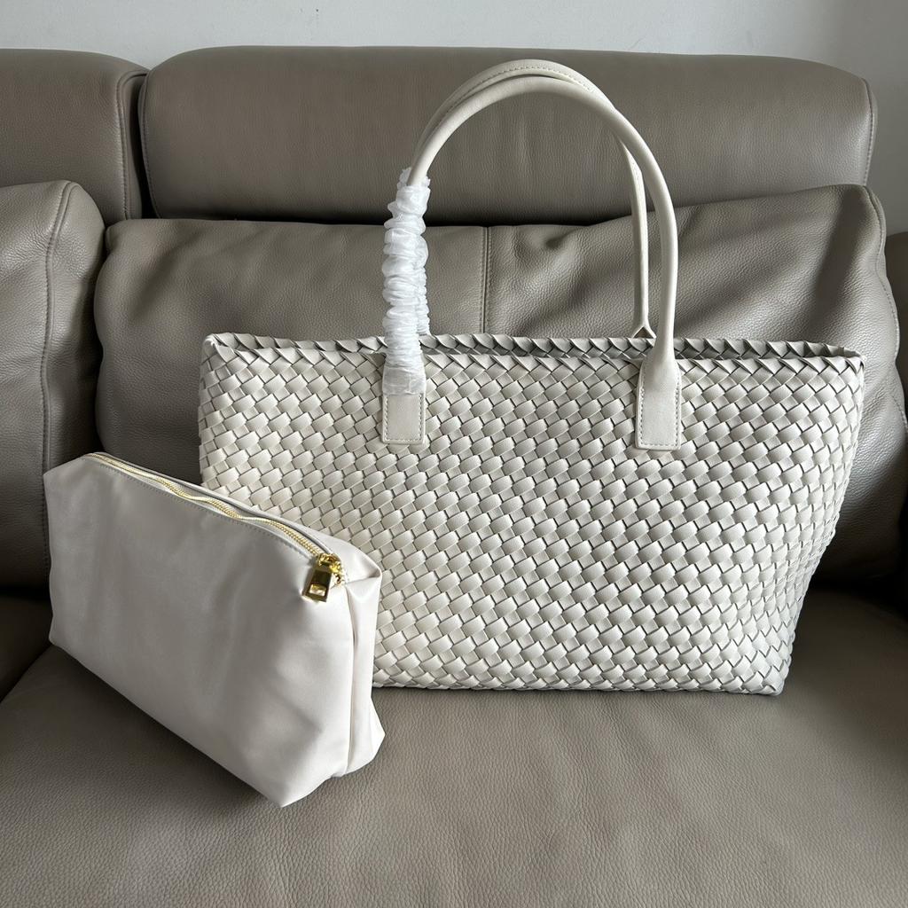 Сумка ручной работы из натуральной кожи, плетеная, новая, большой емкости, сумка-тоут для мамы, корзина для овощей, ручная сумка через плечо