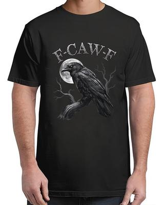 Black Crow FCawF Funny Black Bird Moon Gothic Funny Adult S4XL TShirt