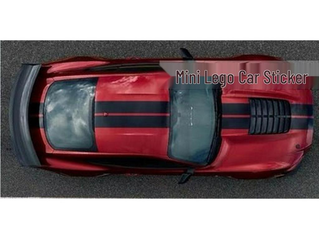 Ford Mustang GT Гоночные полосы: Наклейки на боковые юбки и капот для модифицированных автомобилей