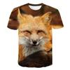 Fox Print Adult Casual Short Sleeved T-shirt Adult T-shirt