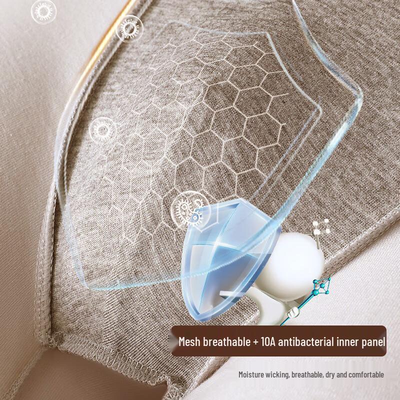 FitonTon Men's 5-Pack Cotton Antibacterial Boxer Briefs