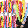 100/500 шт. Разноцветные Длинные Шары Скручивающиеся Спиральные Латексные Шары Свадьба День Рождения Праздничные Украшения Игрушки для Мальчиков и Девочек