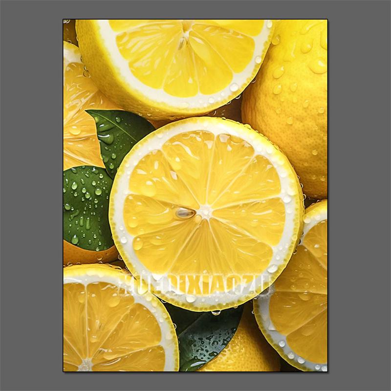 Fruit Diamond Painting Strawberry Lemon Picture Full Diamond Mosaic Cross Stitch Kit Art DIY Kitchen Restaurant Home Decoration
