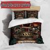 3pcs Duvet Cover Set (1*Duvet Cover + 2*Pillowcase, Without Core), Custom Name Horror Theme Chucky Pattern Bedding Set, Home Bedroom Decor Gift
