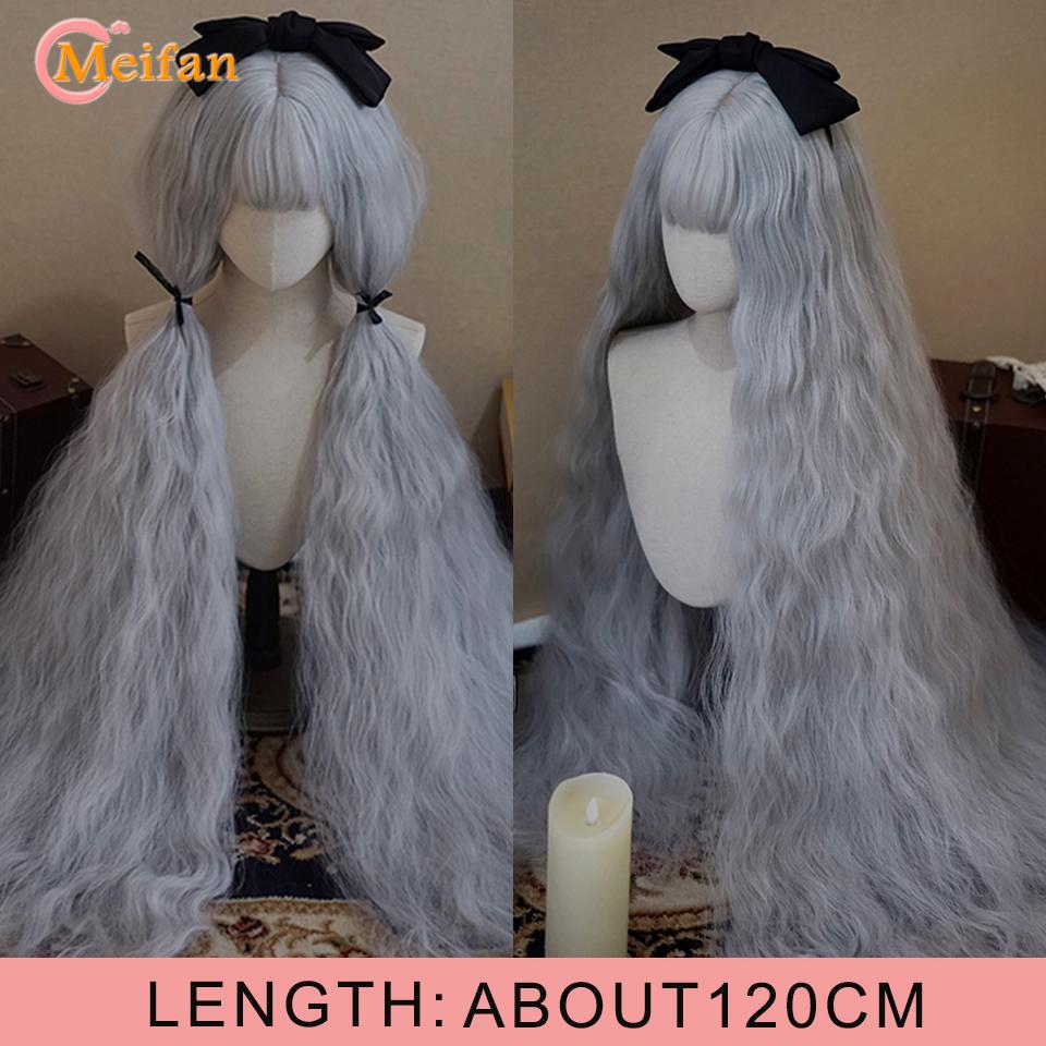 Супер длинные натуральные волнистые светлые парики с челкой, синтетические парики Лолиты для вечеринок, термостойкие для женщин