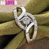 925 Sterling Silver Round AAA Zircon Ring Jewelry