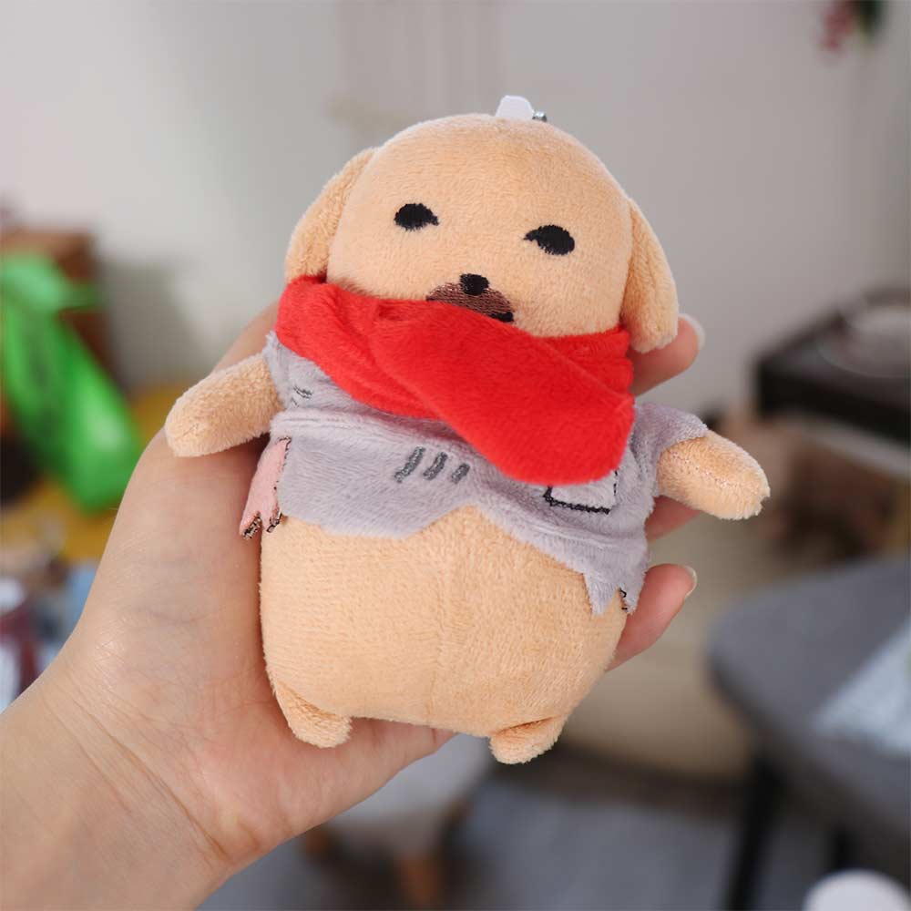 Stuffed Animal Dipping Sauce Dog Poor Tired Puppy Plush Keychain Adorable Dog Plush Doll  Backpack