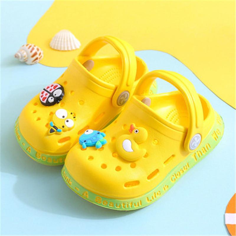 TWINFLAMES New Children Kids Girl Mules Clogs Summer Croc Garden Beach Slippers Sandals Cave Hole Baby Shoes For Girls