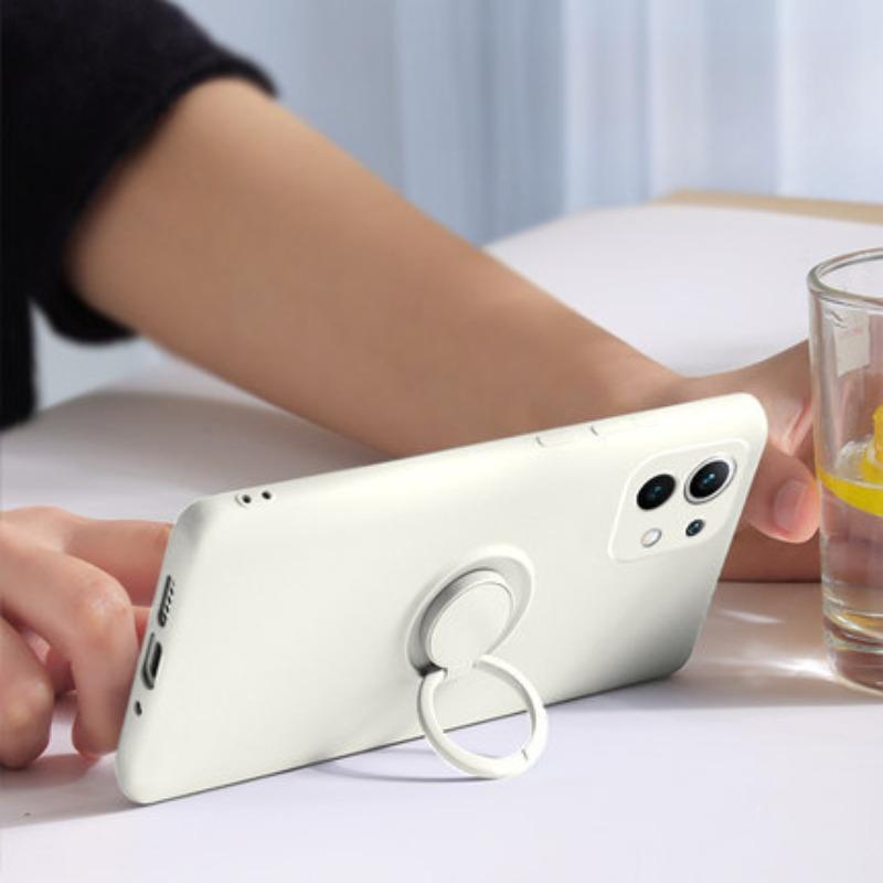 Подходит для чехла для мобильного телефона Xiaomi 15pro, жидкий силикон, лента, кольцо-подставка, Redmi Note14, противоударный, K70, защитный чехол