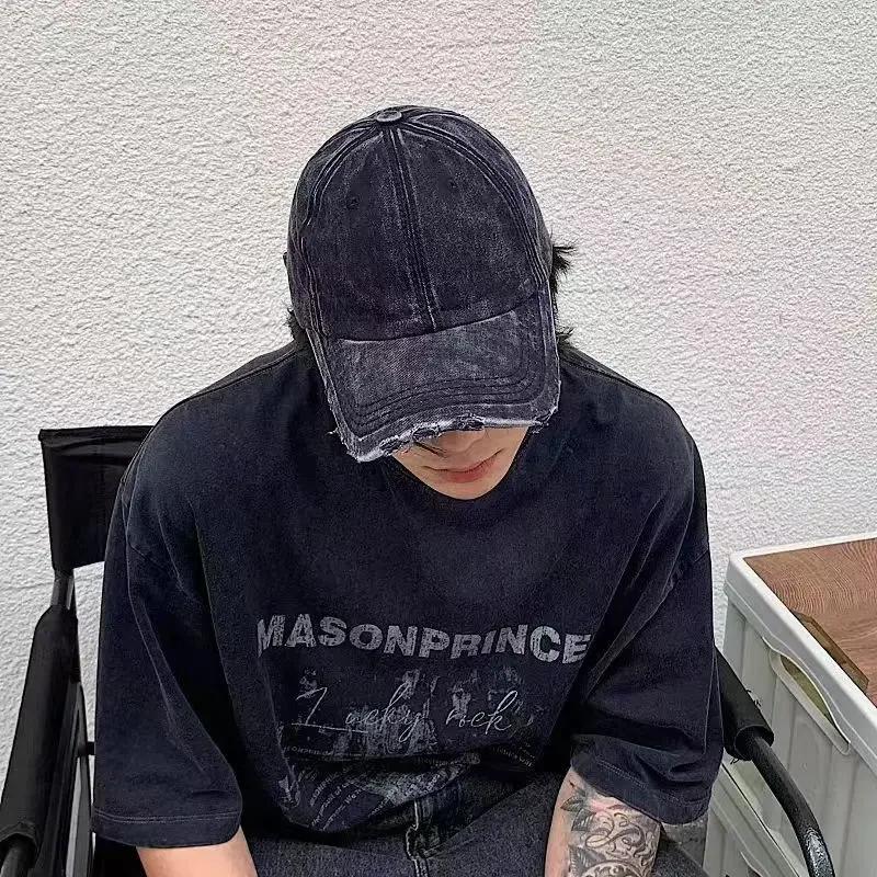 Японские новые стираные джинсовые бейсболки Мужские Женские Snapback Весна Осень Спортивные Однотонные Кепки Хип-хоп Кепка Кепка от солнца