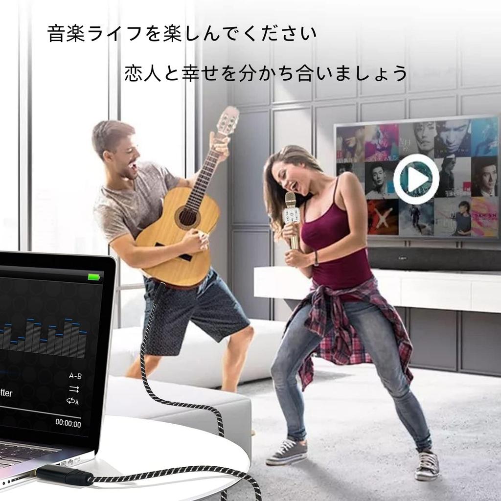 USB Гитарный 3M к Адаптеру Папа для Музыкальных Совместимый с iPhone iPad iPad Air iPad Samsung Pixel Android и ПК Кабель Type-C, Type-C 6.35мм