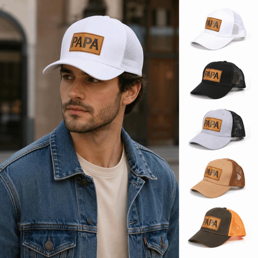 Two Tone Snapback Baseball Cap Curved Brim Casual Dad Hat Retro Mesh Trucker Hat For Men