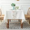 New Chinese Tablecloth Fabric Art Cotton Linen Simple Rectangular Dining Table Tassel Lace Tea Table Desk Tablecloth