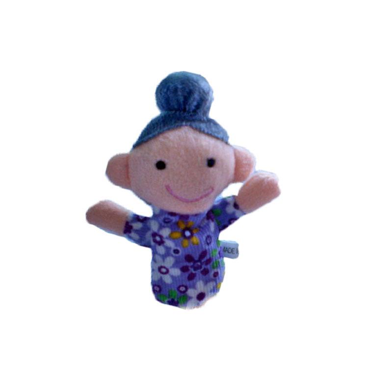 Plush toy family finger puppets