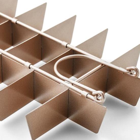 Форма для брауни с разделителями, прямоугольная, из пищевой нержавеющей стали, для шоколадного торта, маффинов, антипригарный противень