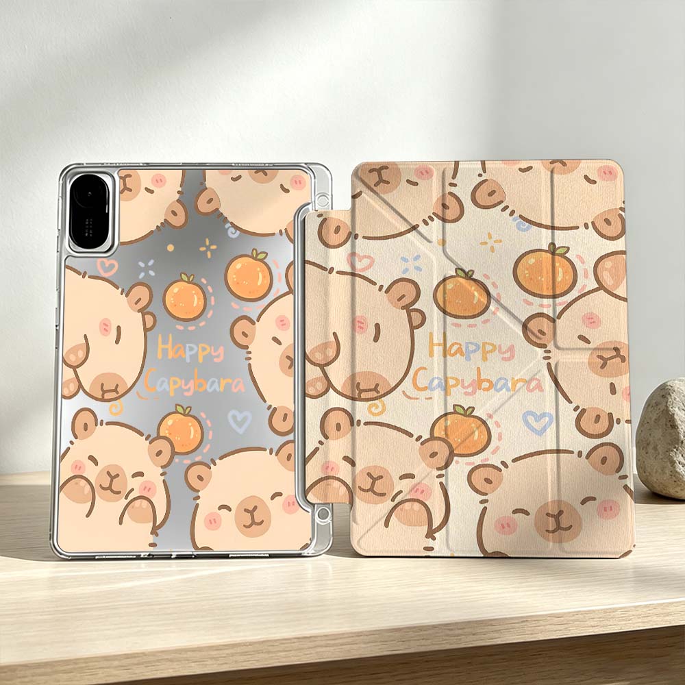 Узор Капибара Для Xiaomi Mi Pad 8 7 6 5 Pro Redmi Pad SE 2 Poco Pad Складной Чехол для Планшета 3Y Мягкий