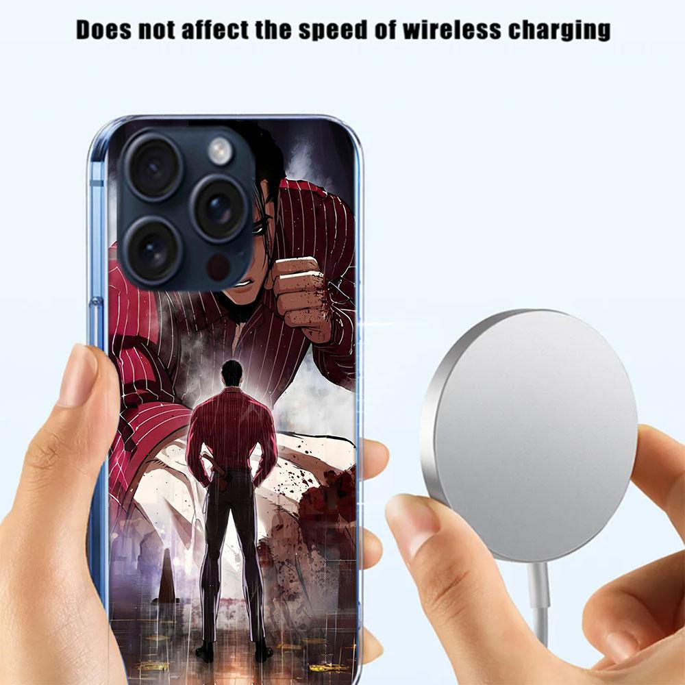 Jonggun Lookism Прозрачный чехол для телефона Для Iphone 17 Air 16 Pro Max 15 Pro 14 Plus 17E 16E 11 13 12 Mini Чехлы Fundas Cell TPU