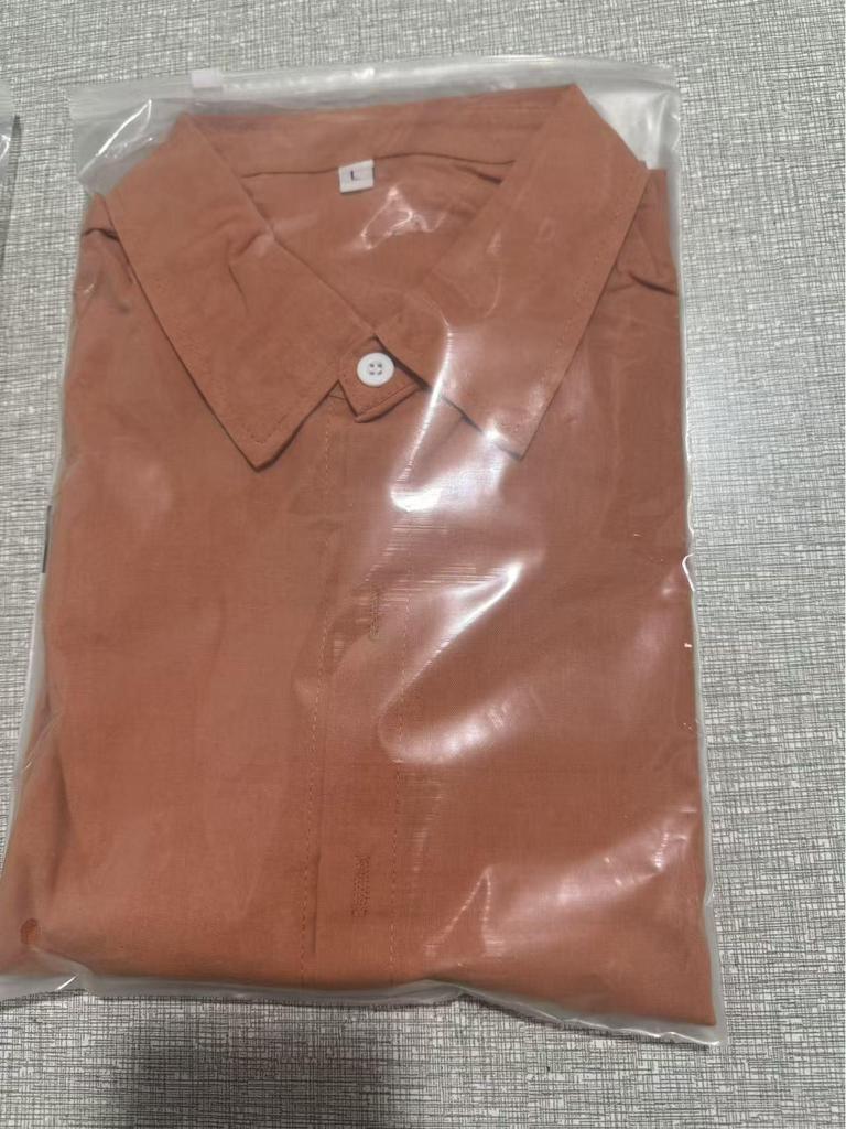 Мужская однотонная рубашка из хлопка и льна - Длинный рукав, стиль Business Casual