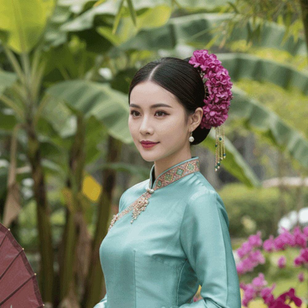 Sweet Chinese Style Side Clip Fairy Bride Hair Accessories Headdress Thai Hairpin Female