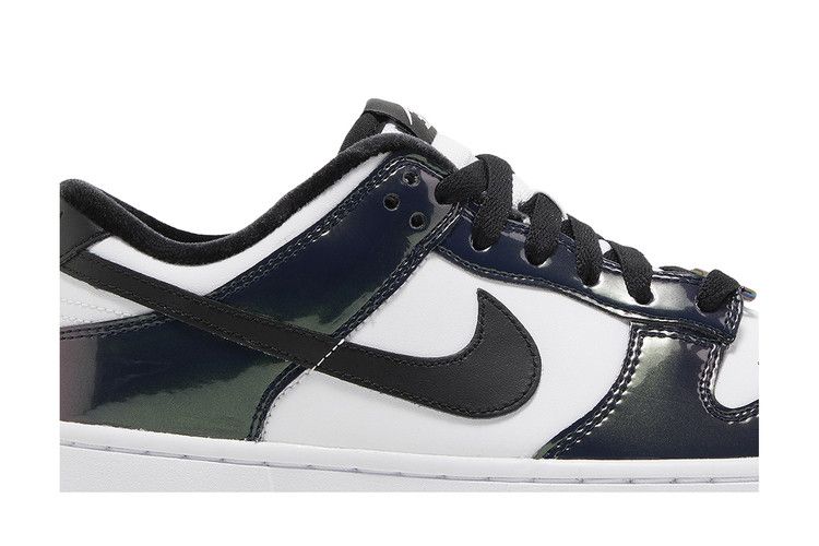 Женские кроссовки Nike Dunk Low SE Just Do It Иридиевые (Женский) Черный/Черный/Многоцветный/Белый