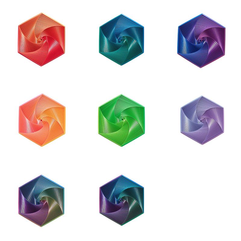 Fractal Fidget Hexagon Decompression Toys 3D Printing Desktop Anti-Stress Relief Toy Детский подарок на день рождения Геометрическая игрушка Fidget
