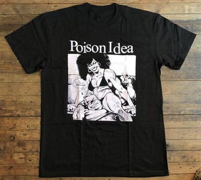 РАСПРОДАЖА! - POISON IDEA Футболка с принтом короткий рукав черная унисекс унисекс футболка
