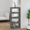 Bookcase - Pine - 60x30x135.5 Cm - 4 Shelves - Grey - Contemporary - Design