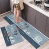 Cute Cat 'Happy Every Day' Kitchen Mat Non-Slip Machine Washable Rug Set for Home Decor Anti-Fatigue Floor Mats