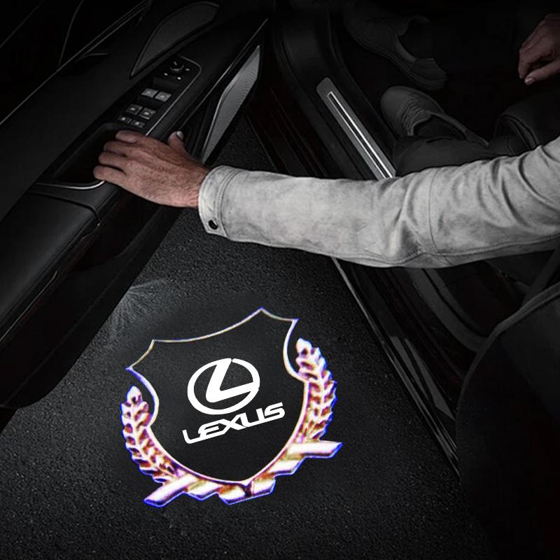 Для Lexus ES ES250 ES300 ES350 RX RX300 GX UX LX470 LX570 RC Светодиодный проектор приветствия на дверь автомобиля Теневой свет Автоаксессуары
