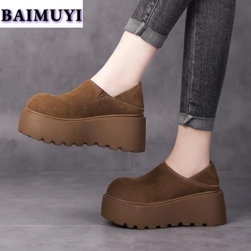 Леопардовые туфли на платформе, женские туфли на плоской подошве, замшевые повседневные кроссовки, брендовые мюли для женщин 2024 года, тренд, зимние плюшевые теплые зимние туфли Botas Mujer