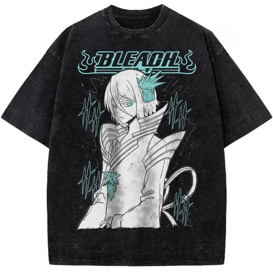 Горячий Аниме BLEACH Кучики Бьякуя Одежда Мужская Женская Повседневные Футболки Хлопковые Футболки с Эффектом Стирки Ретро Оверсайз Футболка Харадзюку Футболка