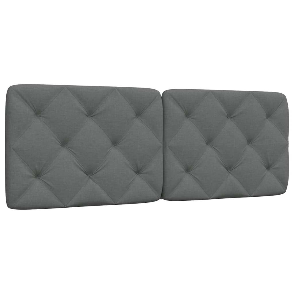 Headboard Cushion Dark Gray 140 cm Fabric