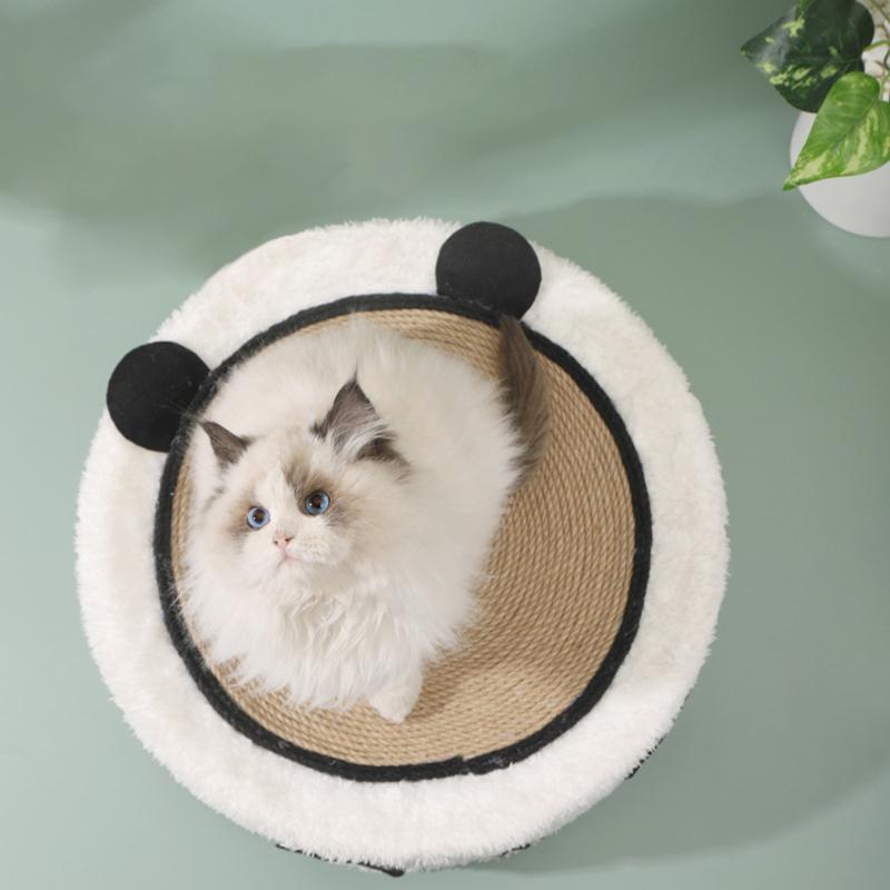 Круглая Когтеточка для кошек, сизаль, скребок для когтей, шлифовальная машина, защита для мебели, обучающие игрушки для кошек