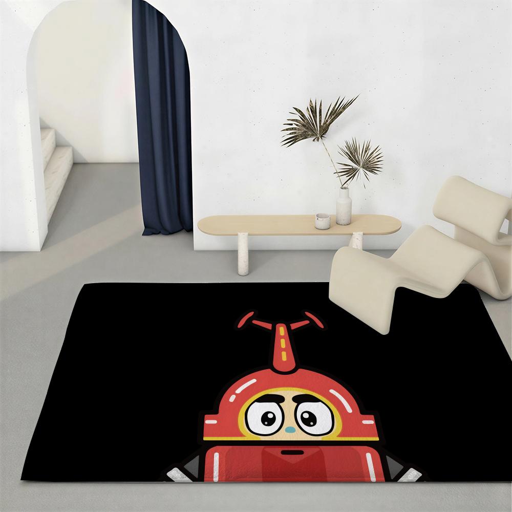 Cartoon R Robo Kabutack Floor Mat Eco Friendly Flannel Doormat Non Slip Odorless Soft Short Plush Indoor Floor Rug