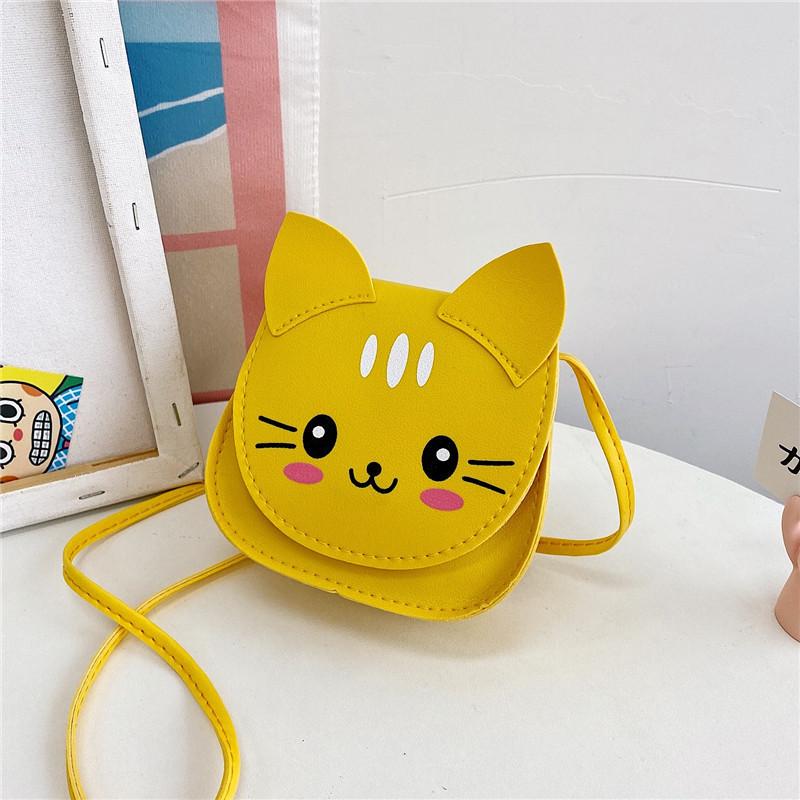 Shoulder Bag Cat Childrens Cartoon Animal Bag Zipper Design Made Of Material Pu