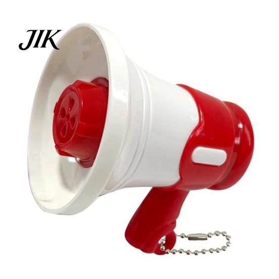 Portable Megaphone Toy Mini with Bead Chain Loud Bullhorn Keychain Pendant Recording Toddlers Boys Girls Loudspeaker Educational Musical Instruments