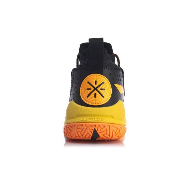 Li Ning Wade Fission 5 Амортизирующие Нескользящие Низкие Баскетбольные Кроссовки Мужские Черно-Желтые ABAP027-4