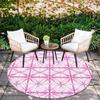 Pink Style pattern round rug,Carpet Rug for Living Room Bedroom Playroom ,Non-slip Floor Mat,Holiday Gifts and Birthday Gifts.