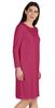 Inkmeso Knee Length Plain Dress Long Sleeve Boat Neck Tshirt Dress For Women