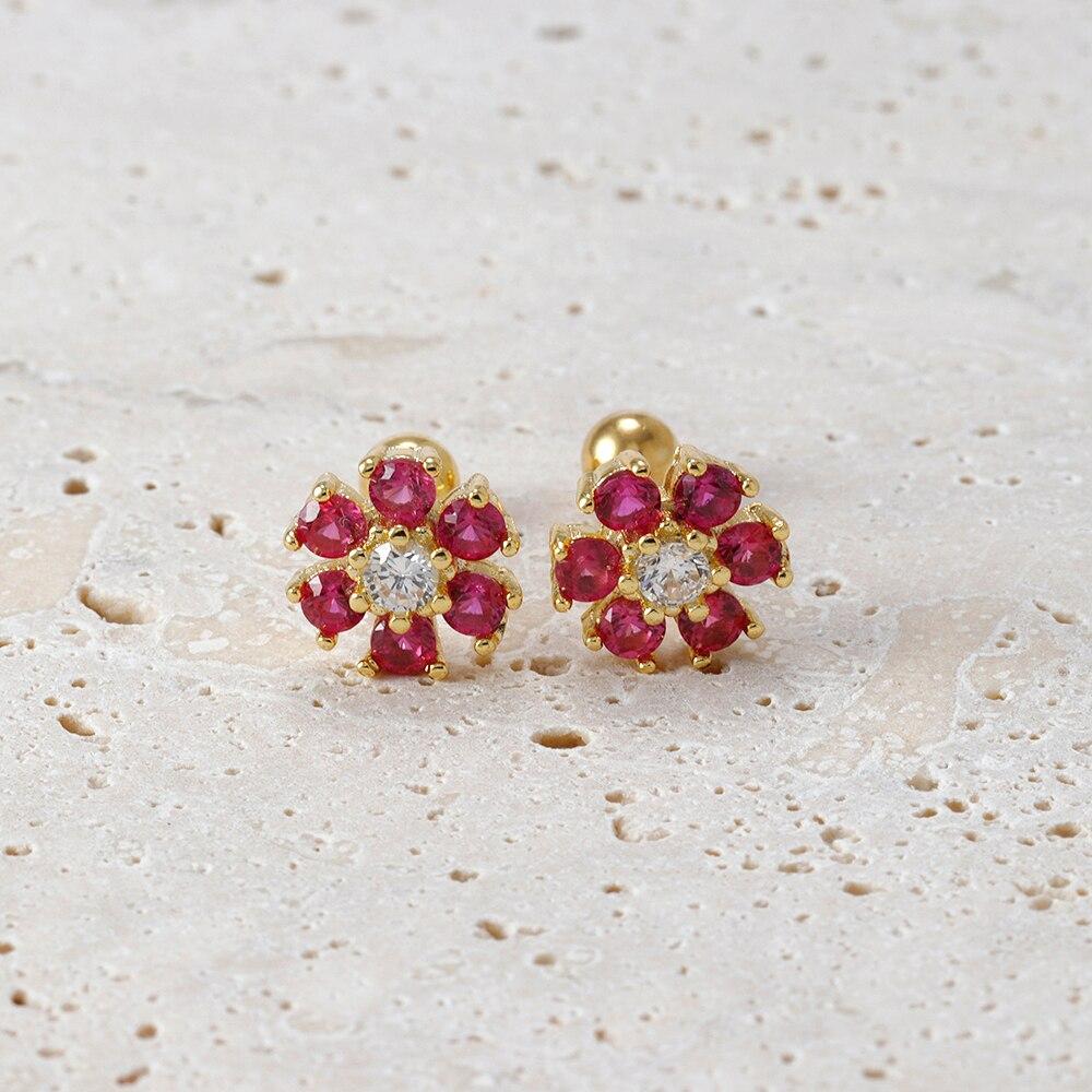 Модные серьги-капли из нержавеющей стали с цветком и цирконием для женщин, французские легкие роскошные серьги с подвеской, изысканные серьги, рождественские украшения