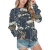 Winter Harajuku 3D Printing Floral Sweatshirts For Women Sequin Leopard Graphic Pullovers Unisex Fashion Streetwear Clothing Top