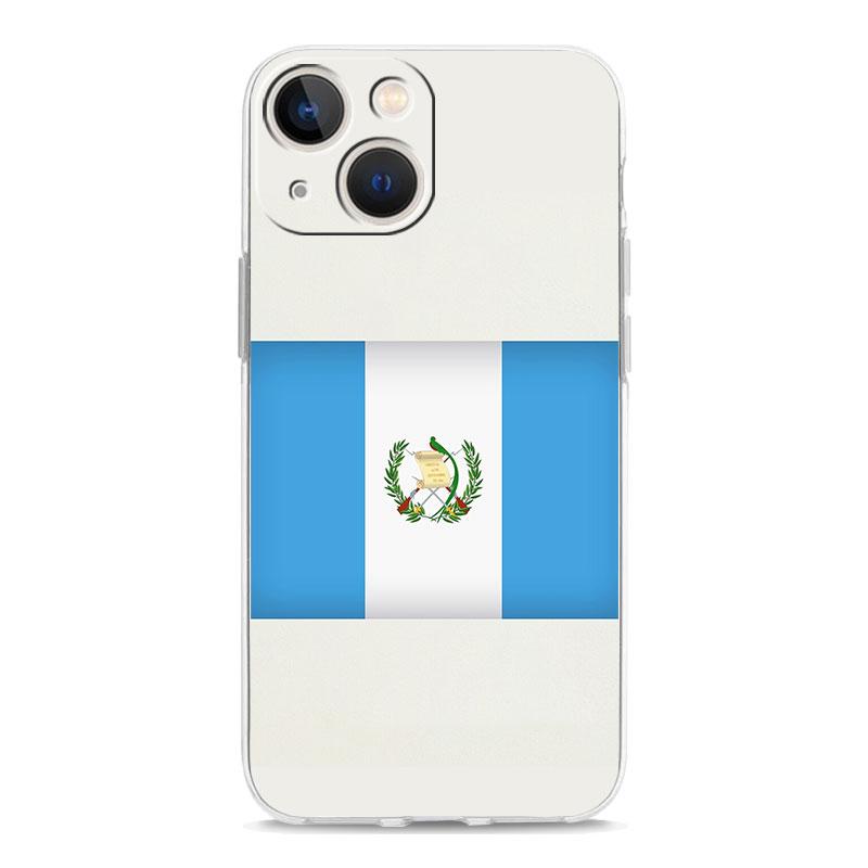 Чехол для телефона iPhone 17 Air Cases iPhone 16 15 12 13 14 Pro Max SE 7 8 Plus iPhone11 Прозрачный Мягкий Чехол Флаг Гватемалы