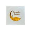 Ramadan Mubarak Gold Gilded Napkin 16l 16x16 Cm Gold Leaf With Ramadan Feast Themed Religious Ornament