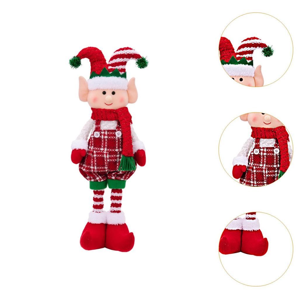 Christmas Doll Decoration Stretchable Cute Standing Doll Decorative Xmas